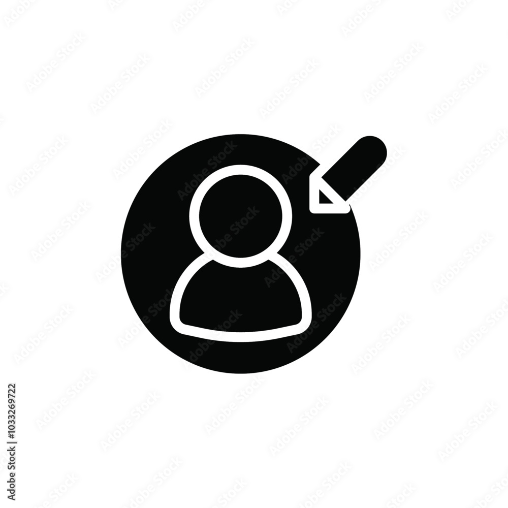 Aufkleber Edit user icon web design in vector