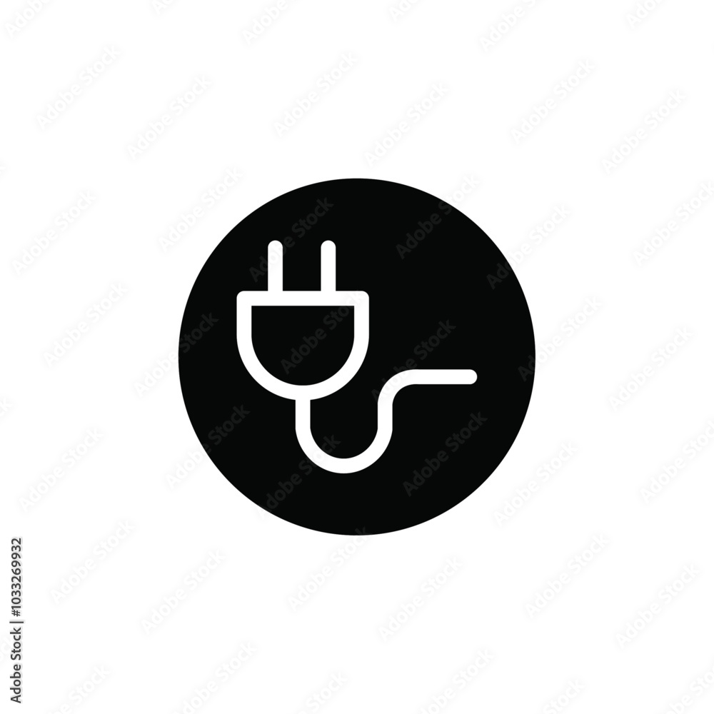 Poster Electrical plug icon web design in vector