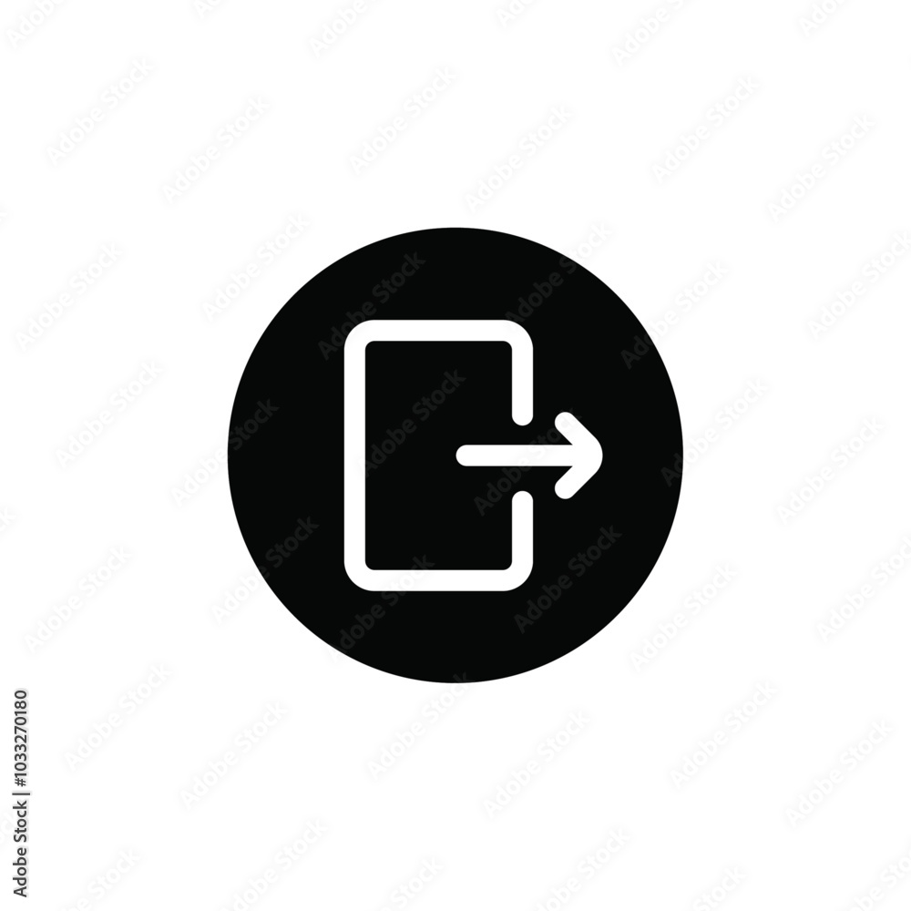 Poster Exit icon web design in vector