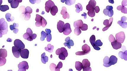 Softly Falling Delicate Purple Petals