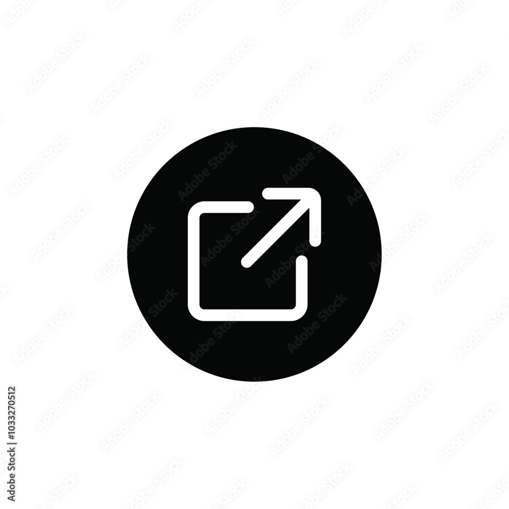 Aufkleber External link icon web design in vector