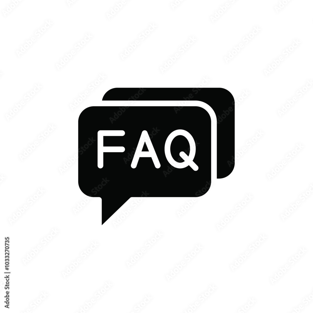 Poster FAQ icon web design in vector