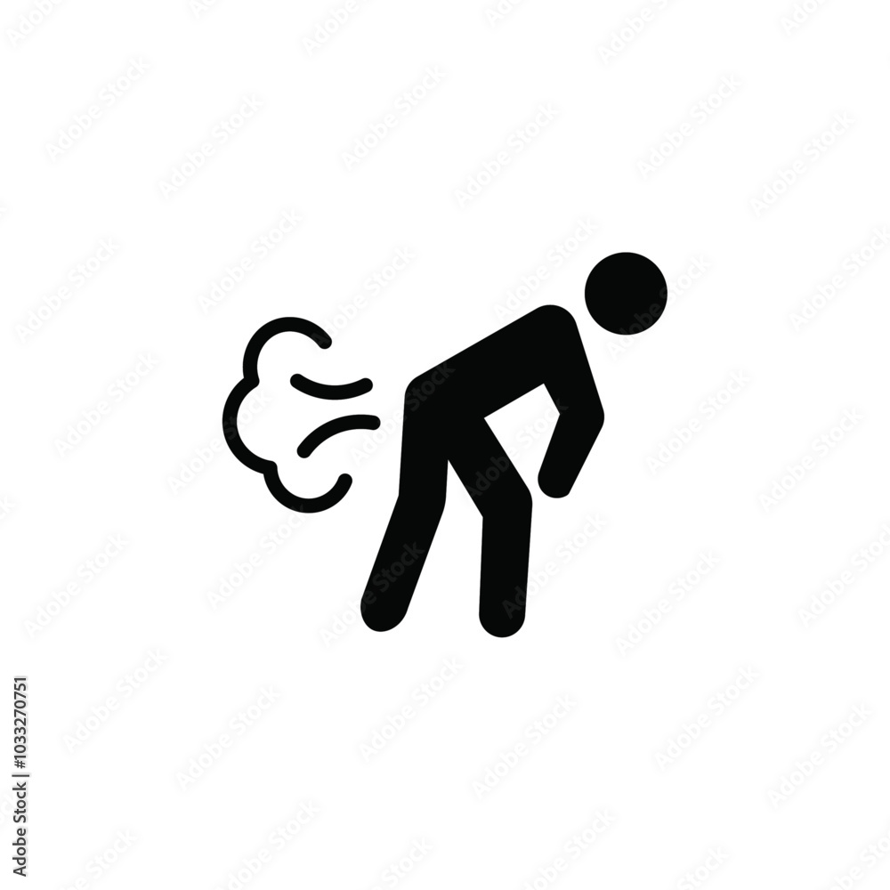 Poster Farting icon web design in vector