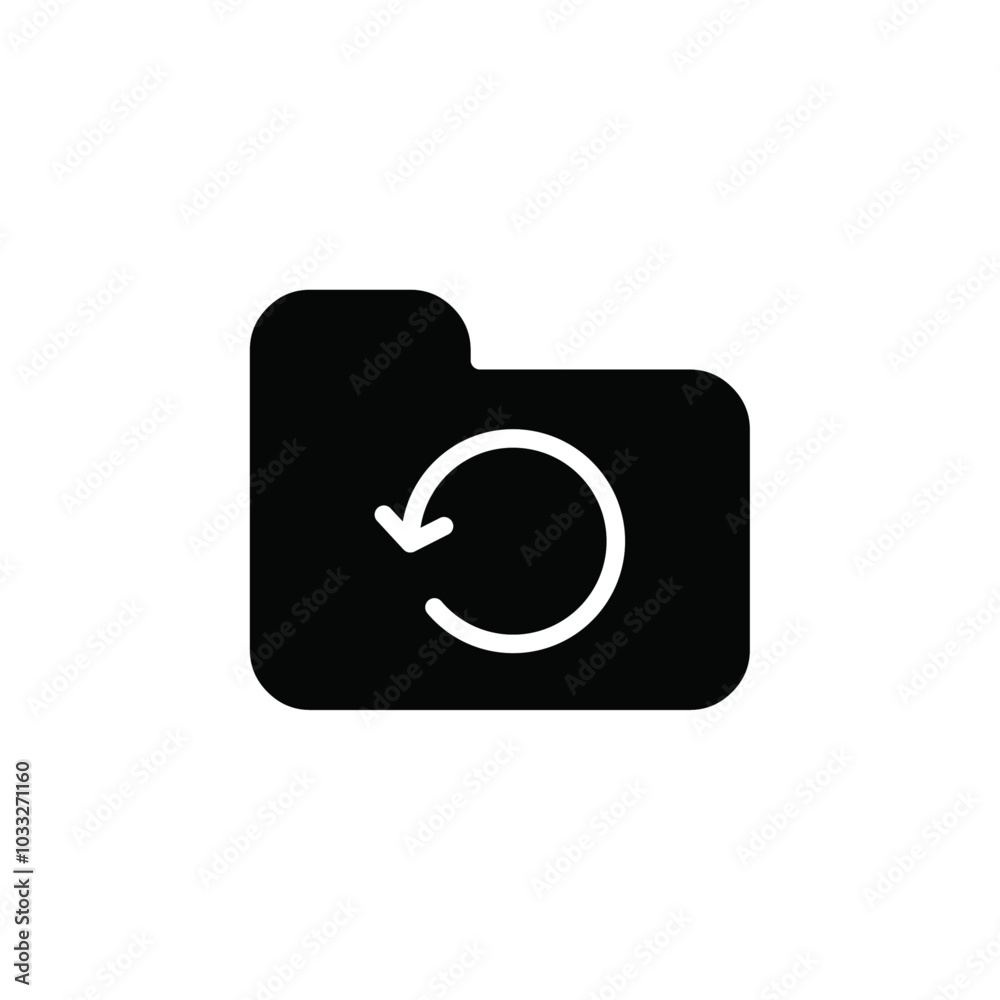 Aufkleber Folder sync icon web design in vector