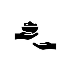 Food donation icon web design in vector