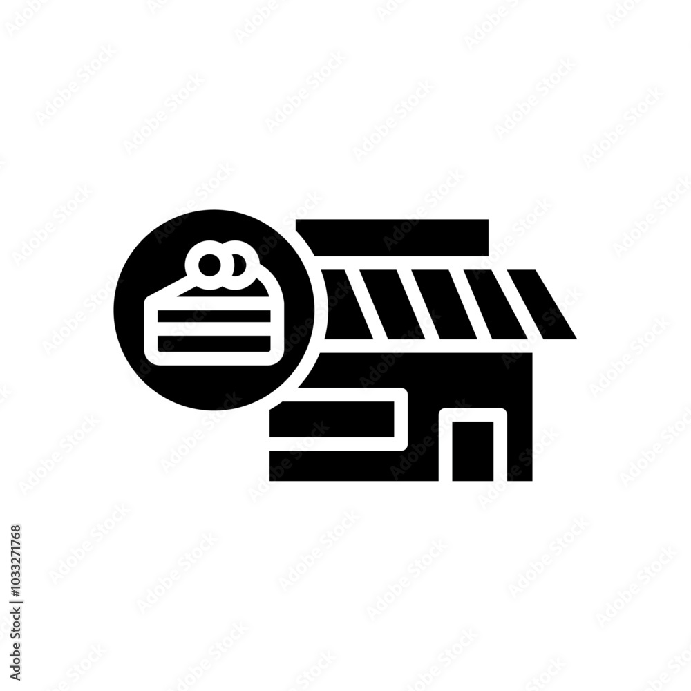 Poster fresh bakery pastry shop icon web design in vector