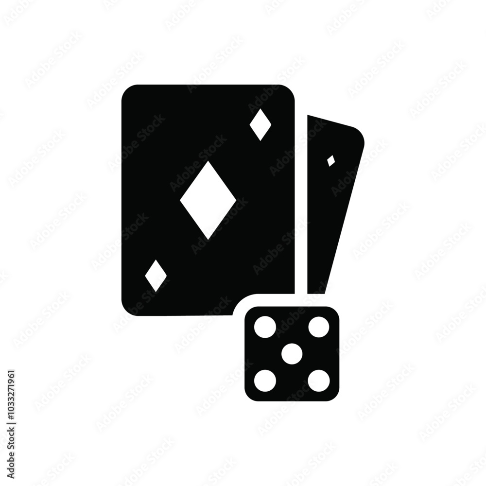 Poster gambling icon web design in vector