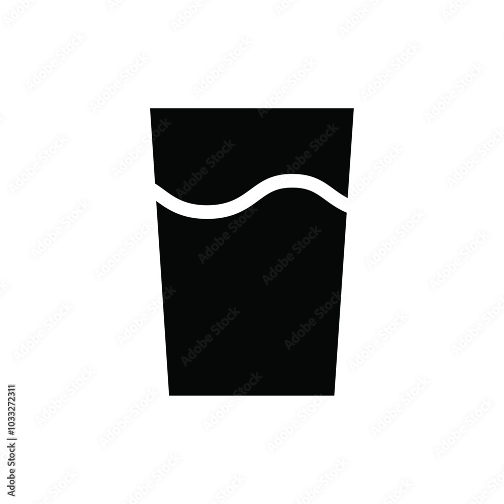 Poster glass of water icon web design in vector
