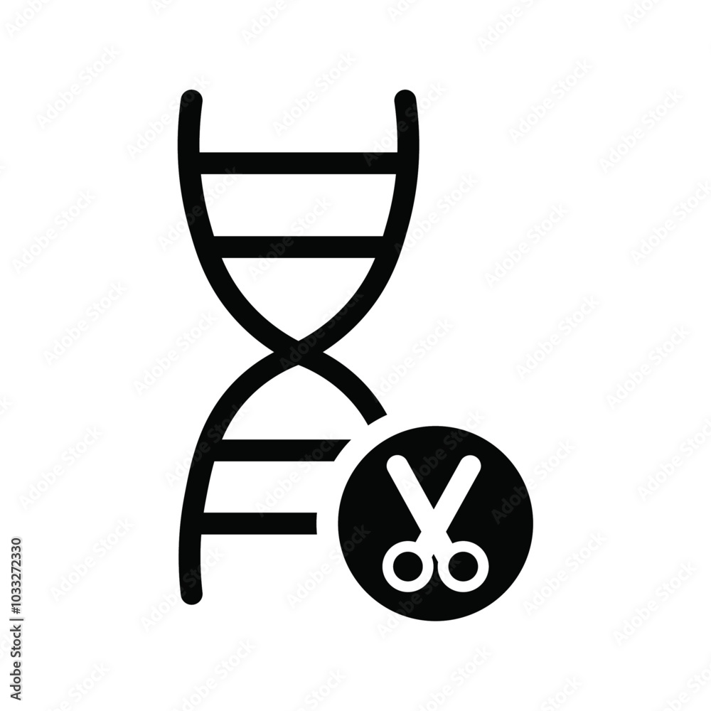 Poster genome editing icon web design in vector