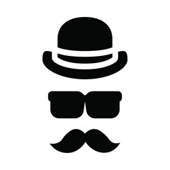 Gentleman icon web design in vector