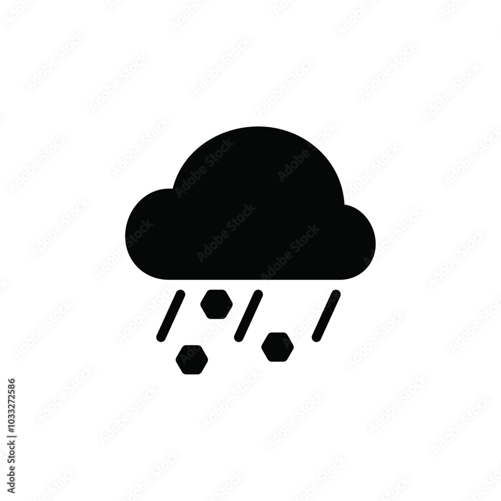 Poster Hail icon web design in vector