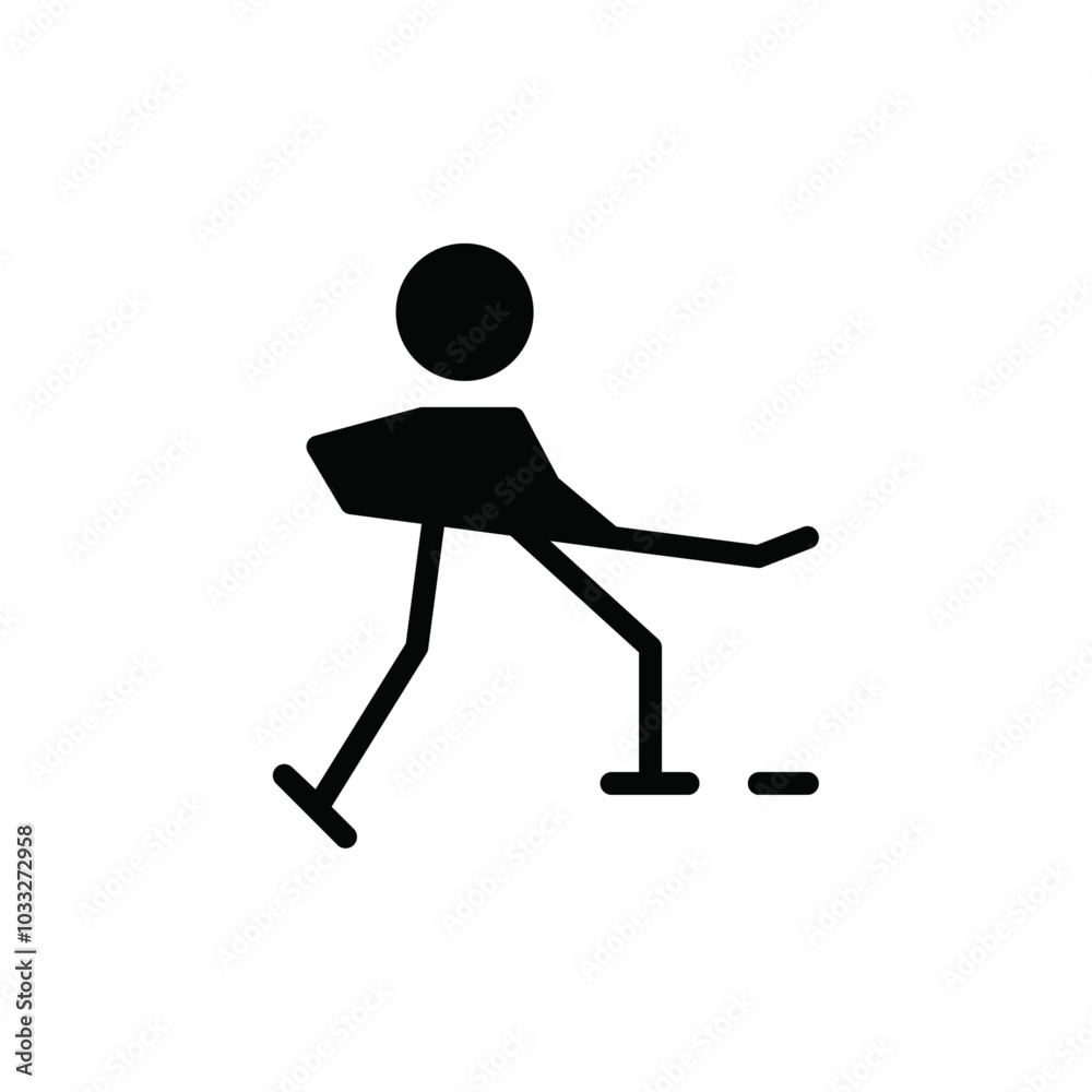 Aufkleber hockey player icon web design in vector
