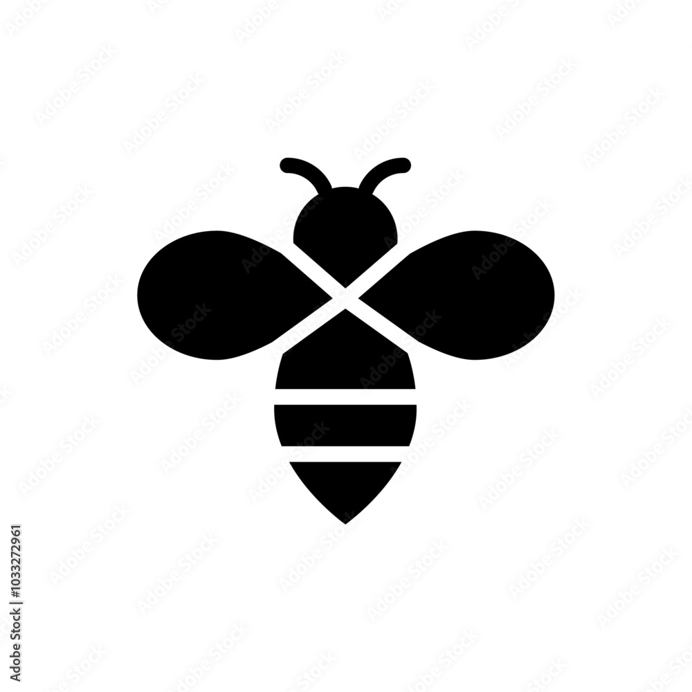 Poster honey bee icon web design in vector