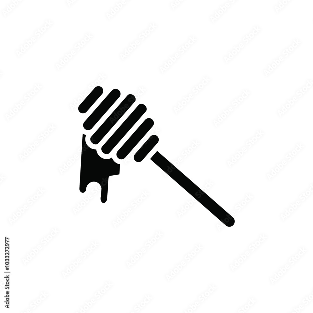 Aufkleber honey dipper icon web design in vector