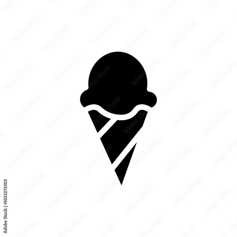 Aufkleber ice cream cone icon web design in vector