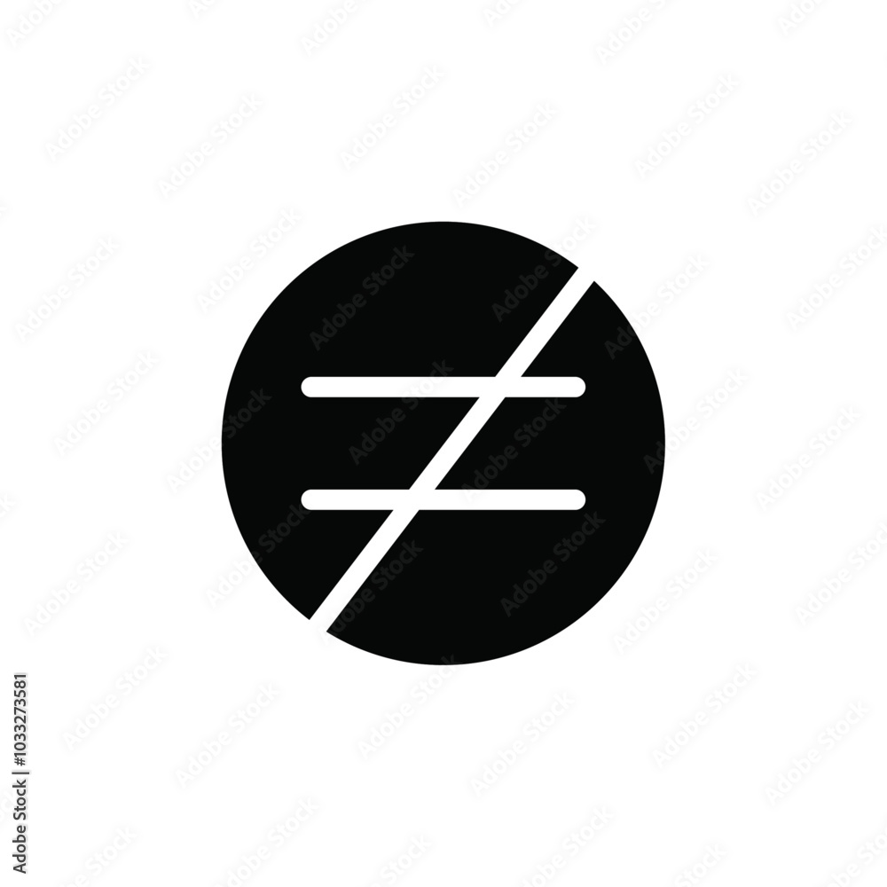 Aufkleber inequality icon web design in vector