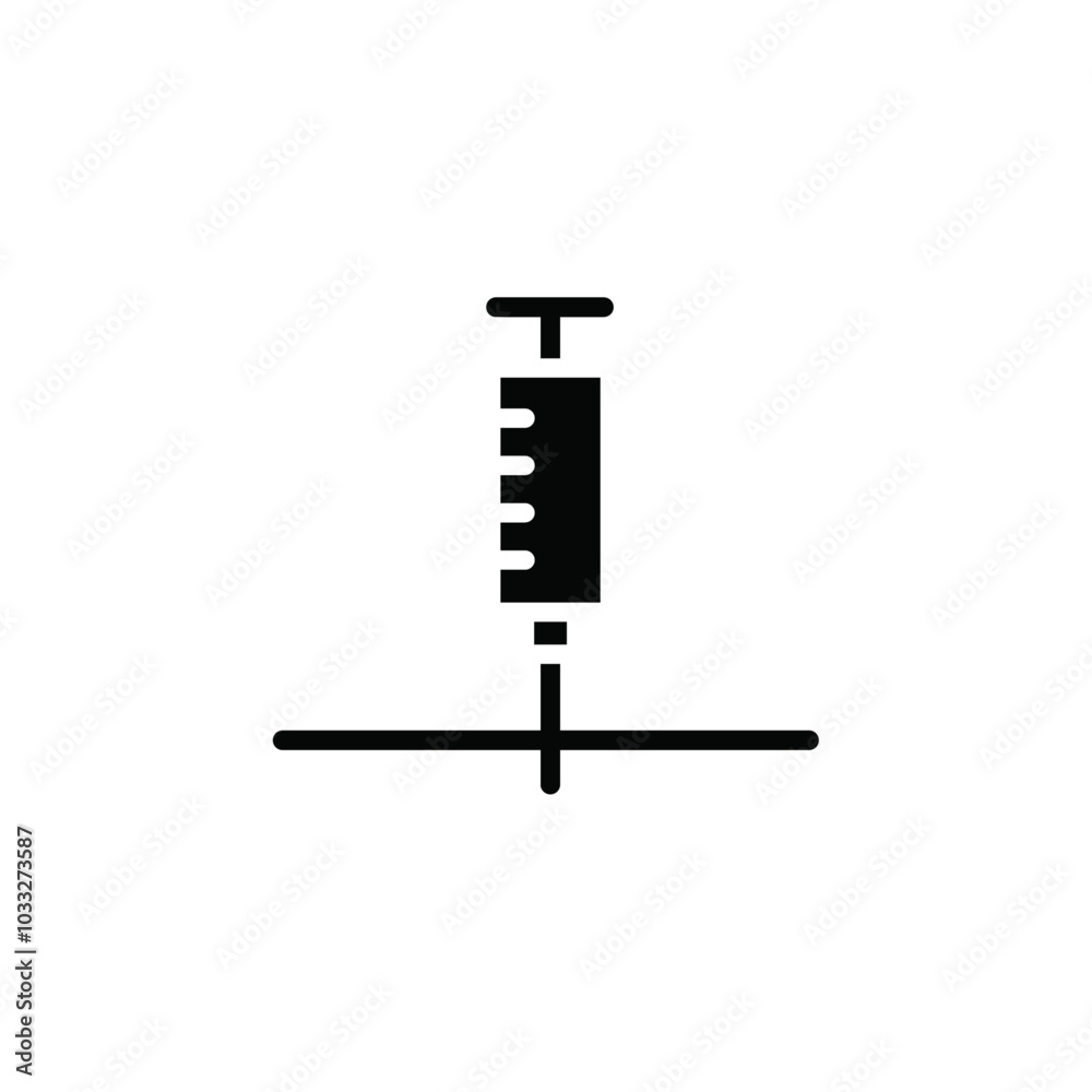 Poster Intradermal injection icon web design in vector