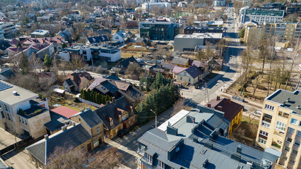 Aerial View of Suburban Residential Neighborhood