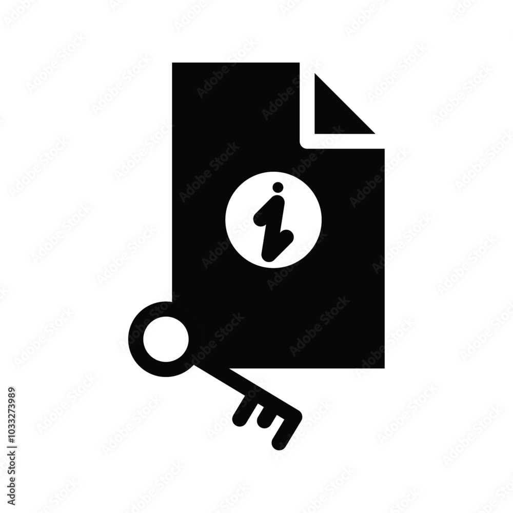 Aufkleber key information icon web design in vector