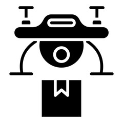 Drone Delivery Vector Icon Style
