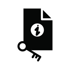 key information icon web design in vector