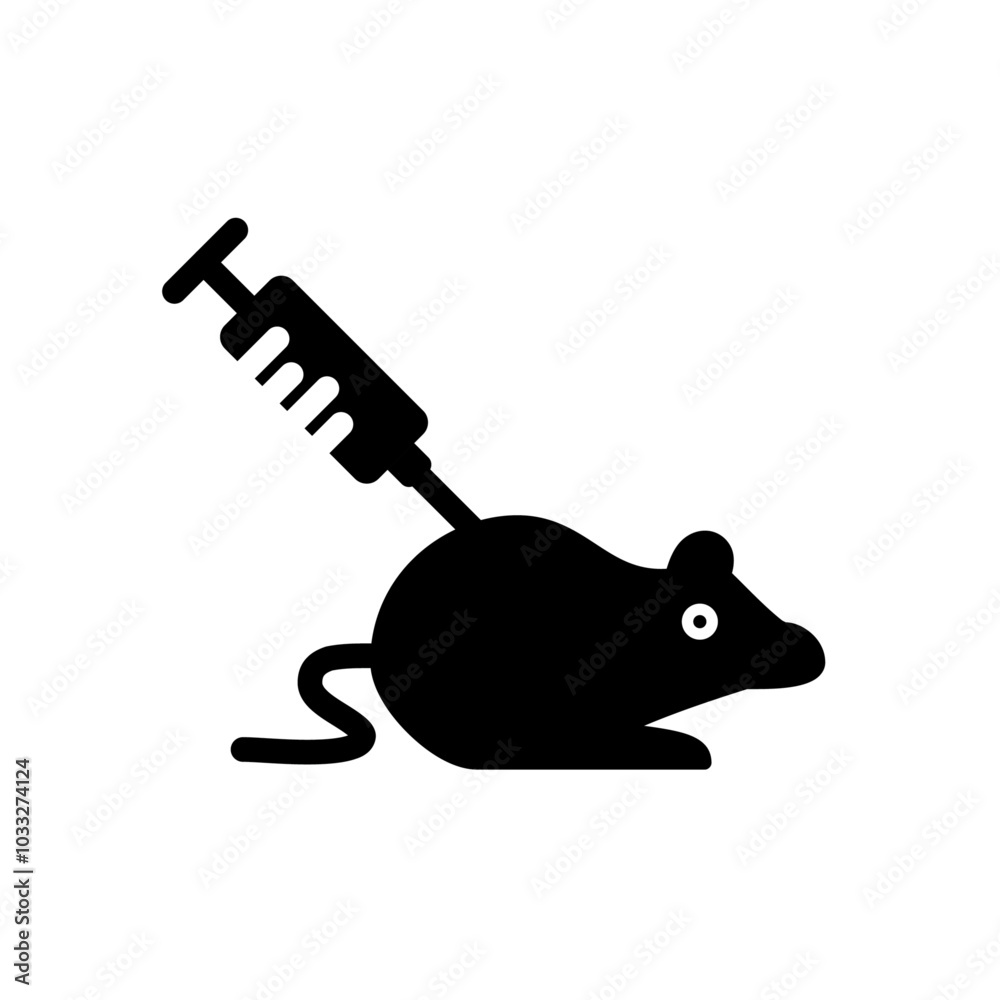 Poster Lab rat experiment icon web design in vector