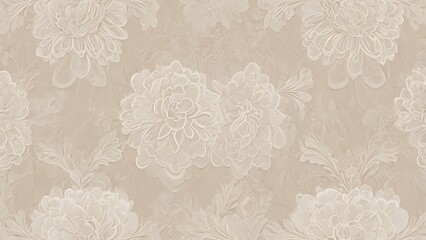 detailed and intricate wallpaper design, characterized by a classic and ornate style, with a repeating pattern that includes floral and vine motifs