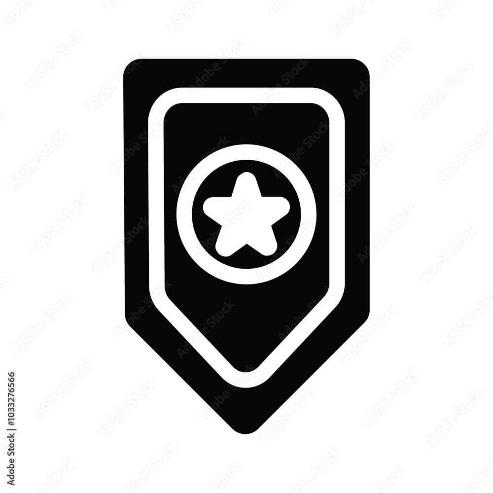 Poster military rank icon web design in vector