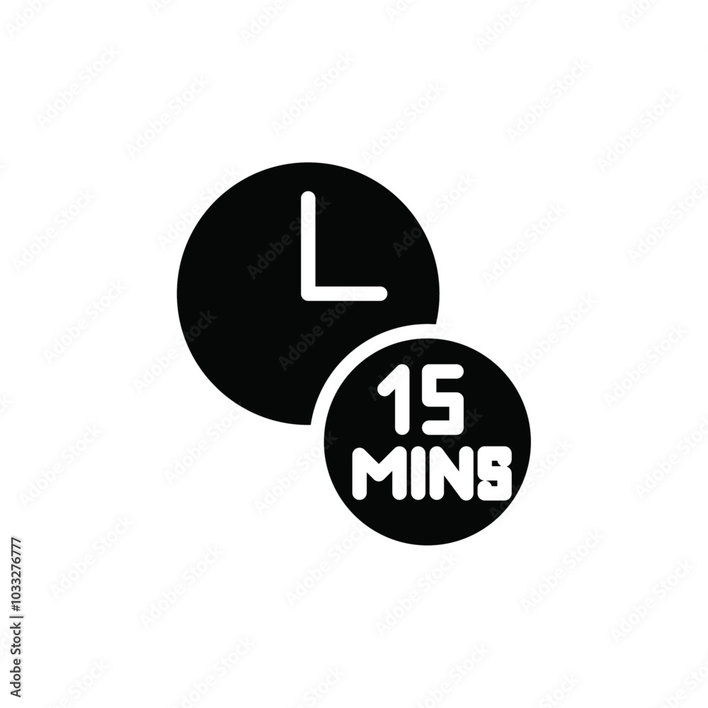 Aufkleber minute timer icon web design in vector