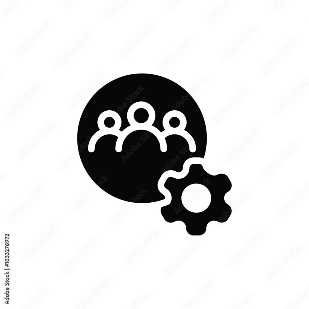 Poster modern teamwork icon web design in vector