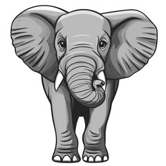 Fototapeta premium elephant cartoon isolated on white