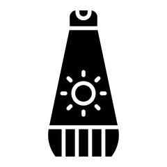 Sun Lotion Vector Icon Style