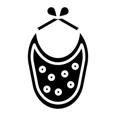 Baby Bib Vector Icon Style