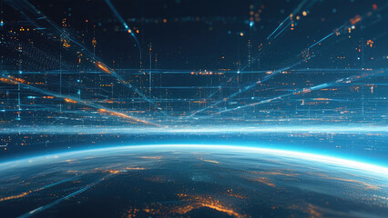 Celestial Web: Satellites in Motion