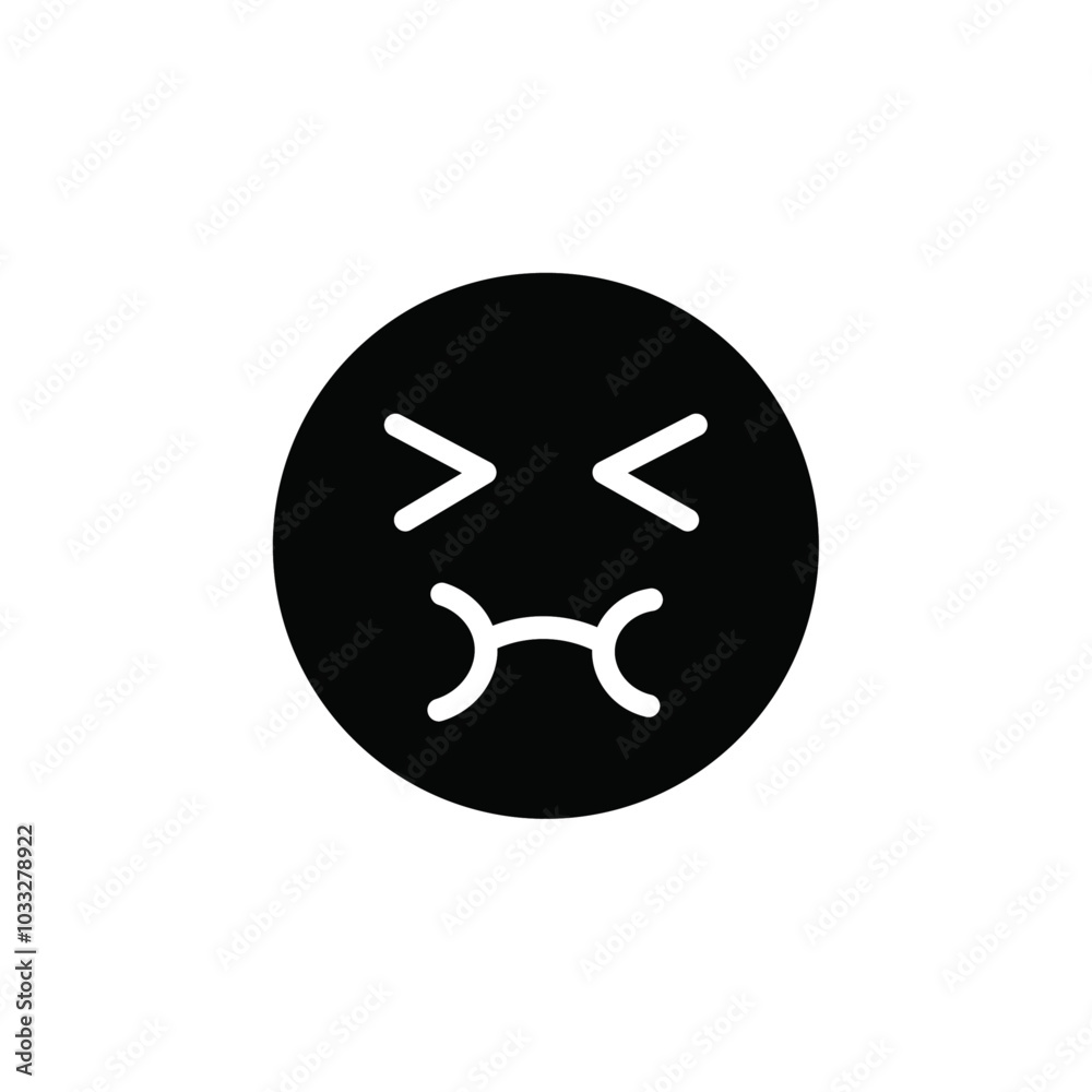 Poster Nauseated emoji icon web design in vector