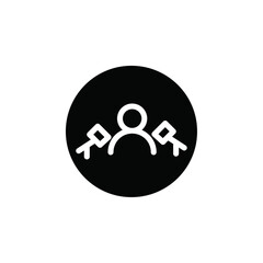 News presenter on TV Show icon web design in vector