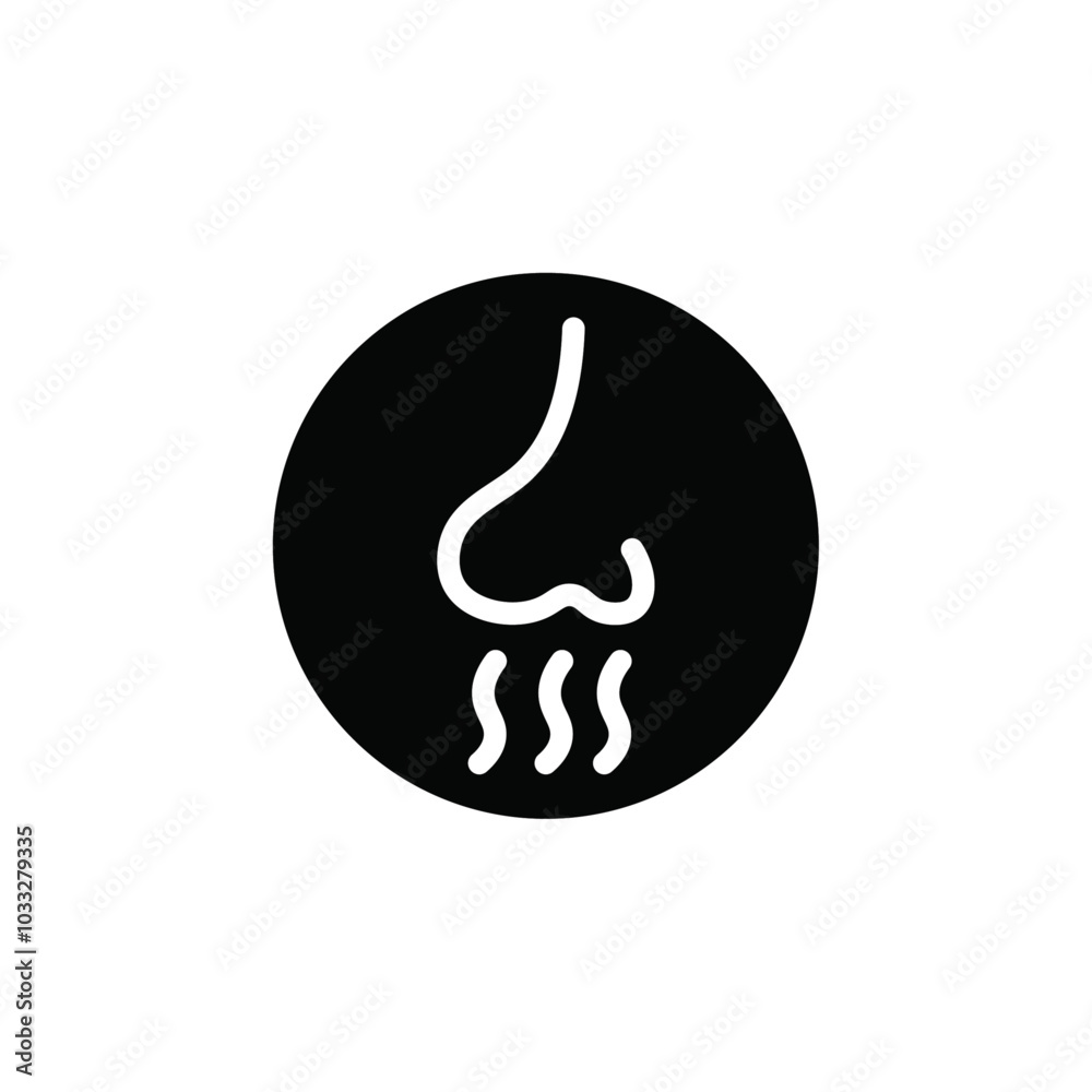 Poster Nose with smoke icon web design in vector
