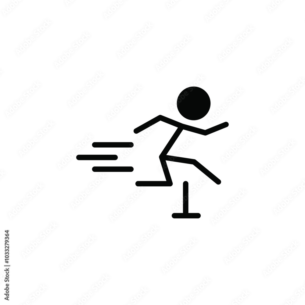 Poster Obstacle race icon web design in vector