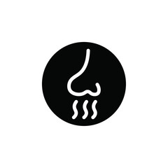 Nose with smoke icon web design in vector