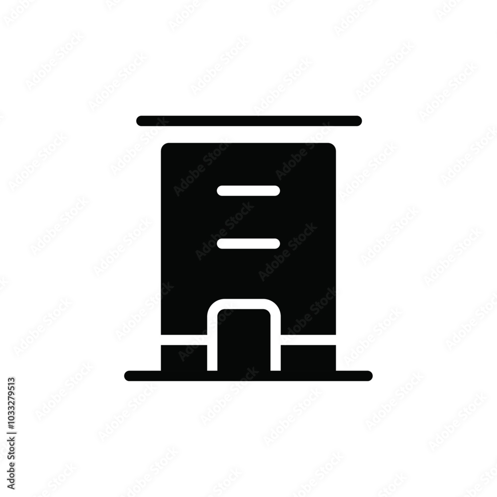 Poster Office building icon web design in vector
