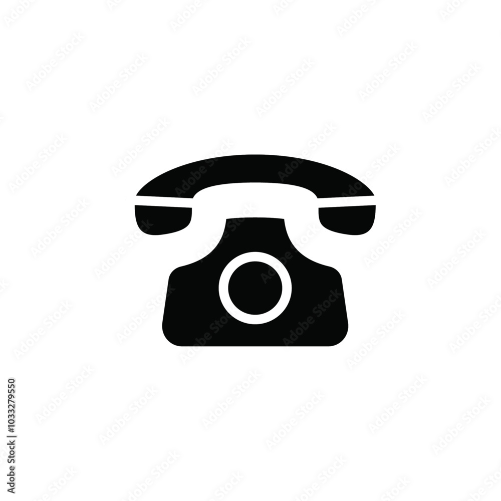Poster old phone icon web design in vector