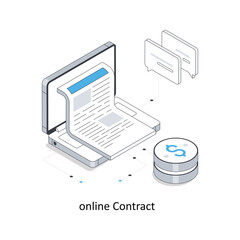 online Contract isometric stock illustration. EPS File stock illustration