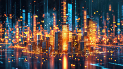 Economic Data in Futuristic Visuals: Presenting Information with a Modern Edge