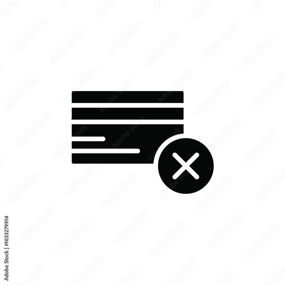 Poster payment cancel icon web design in vector
