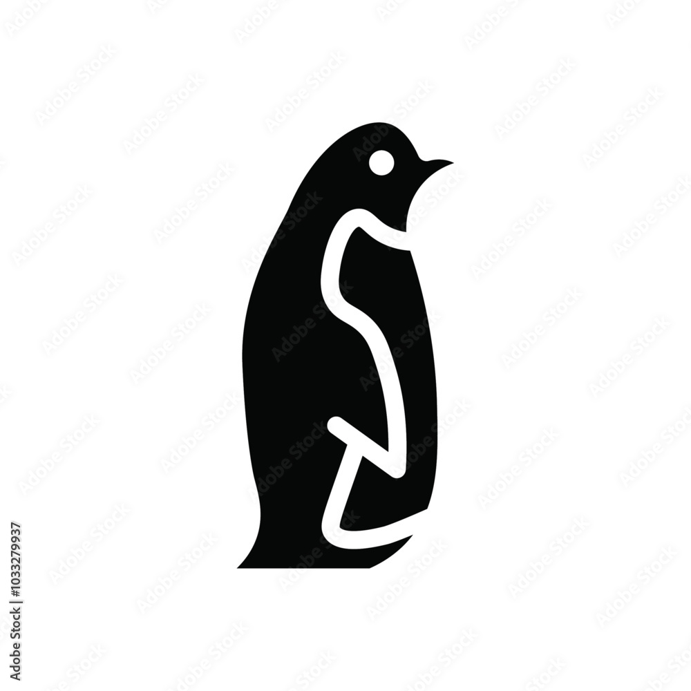 Poster Penguin icon web design in vector