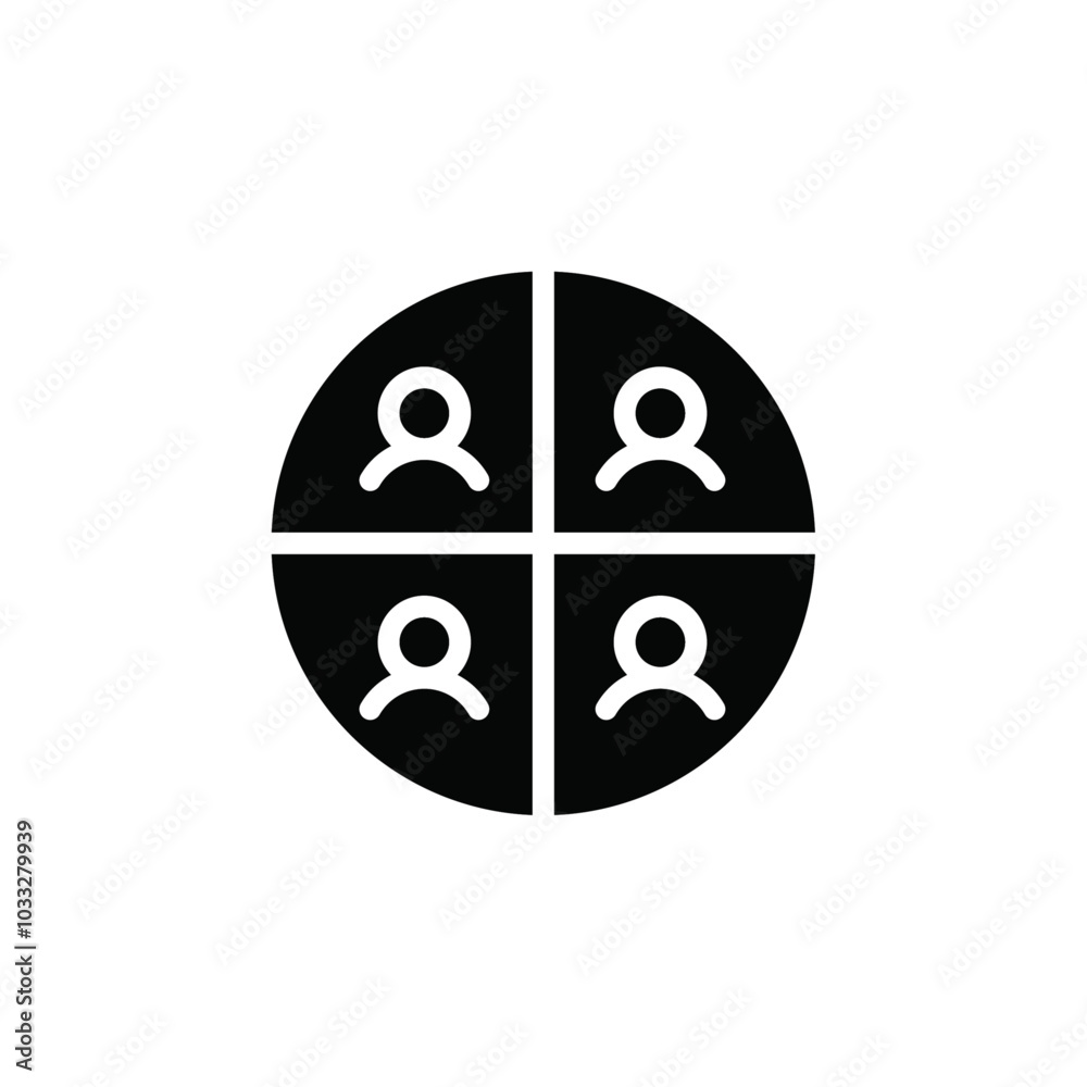 Aufkleber People segmentation icon web design in vector