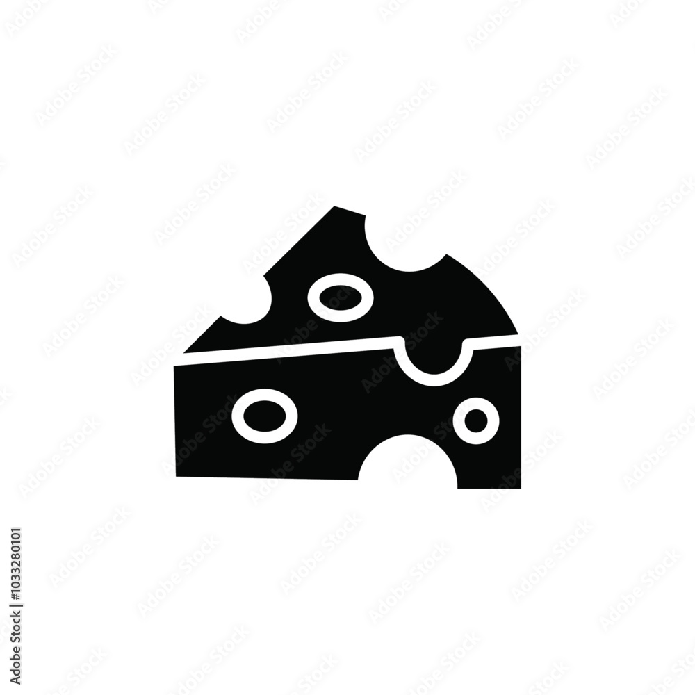 Poster piece of cheese icon web design in vector