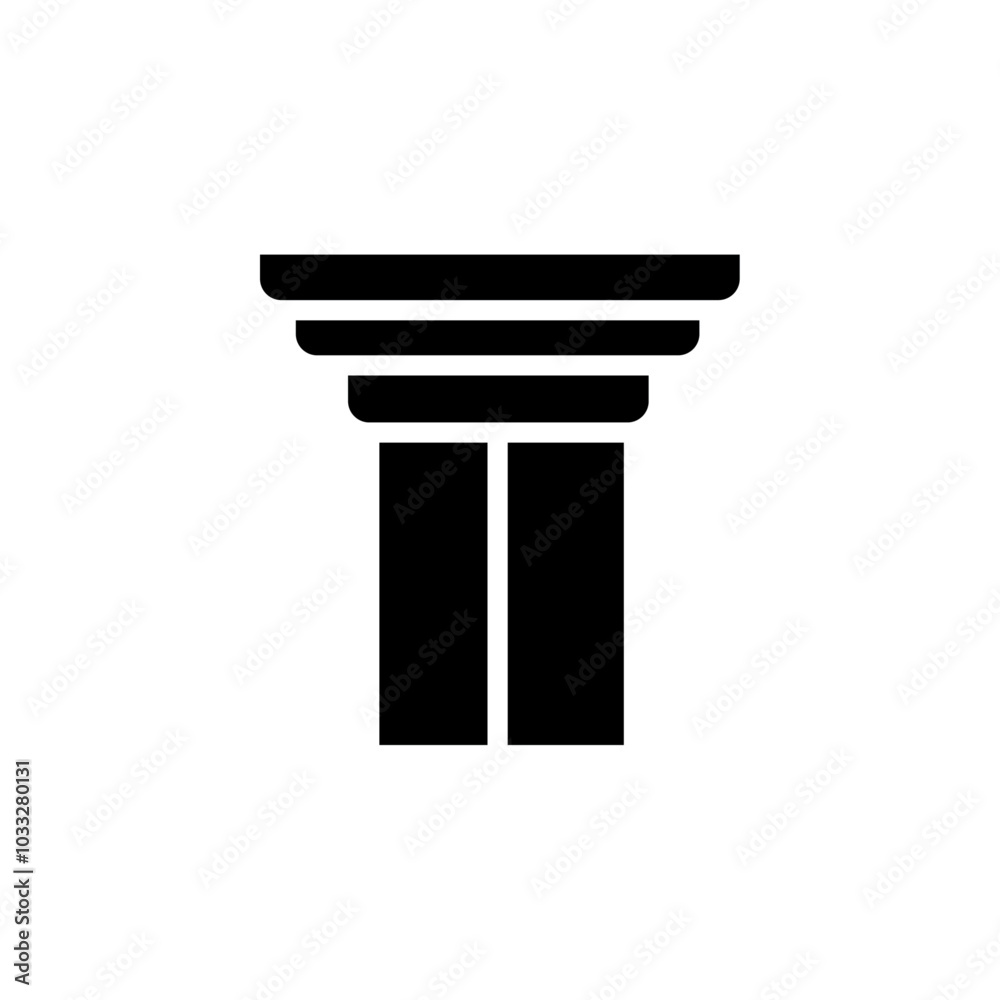Poster Pillar column icon web design in vector
