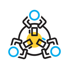 Vector multicolor icon for Meeting room