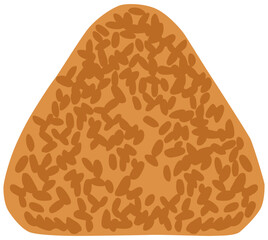 シンプルな焼きおにぎりのイラスト ベクター素材